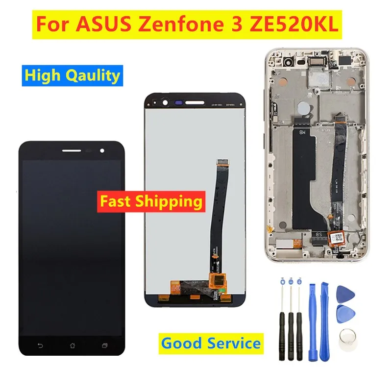 ЖК панель для ASUS Zenfone 3 ZE520KL дигитайзер сенсорного экрана в сборе дисплей Z017D Z017DA