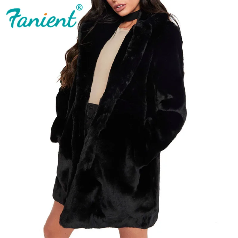 

Winter Coats Women 2019 Fashion Faux Fur Coat Women Casual Thick Warm Outerwear Fake Fur Jacket Chaquetas Mujer Abrigos Mujer
