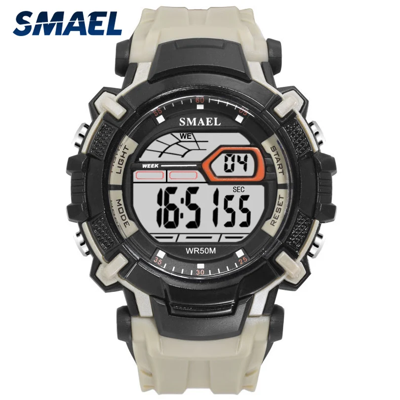 

SMAEL Luxury Men Digital Khaki Watch Multifunction Waterproof Women Watches Unisex Male Watch Round Children Sport Watches