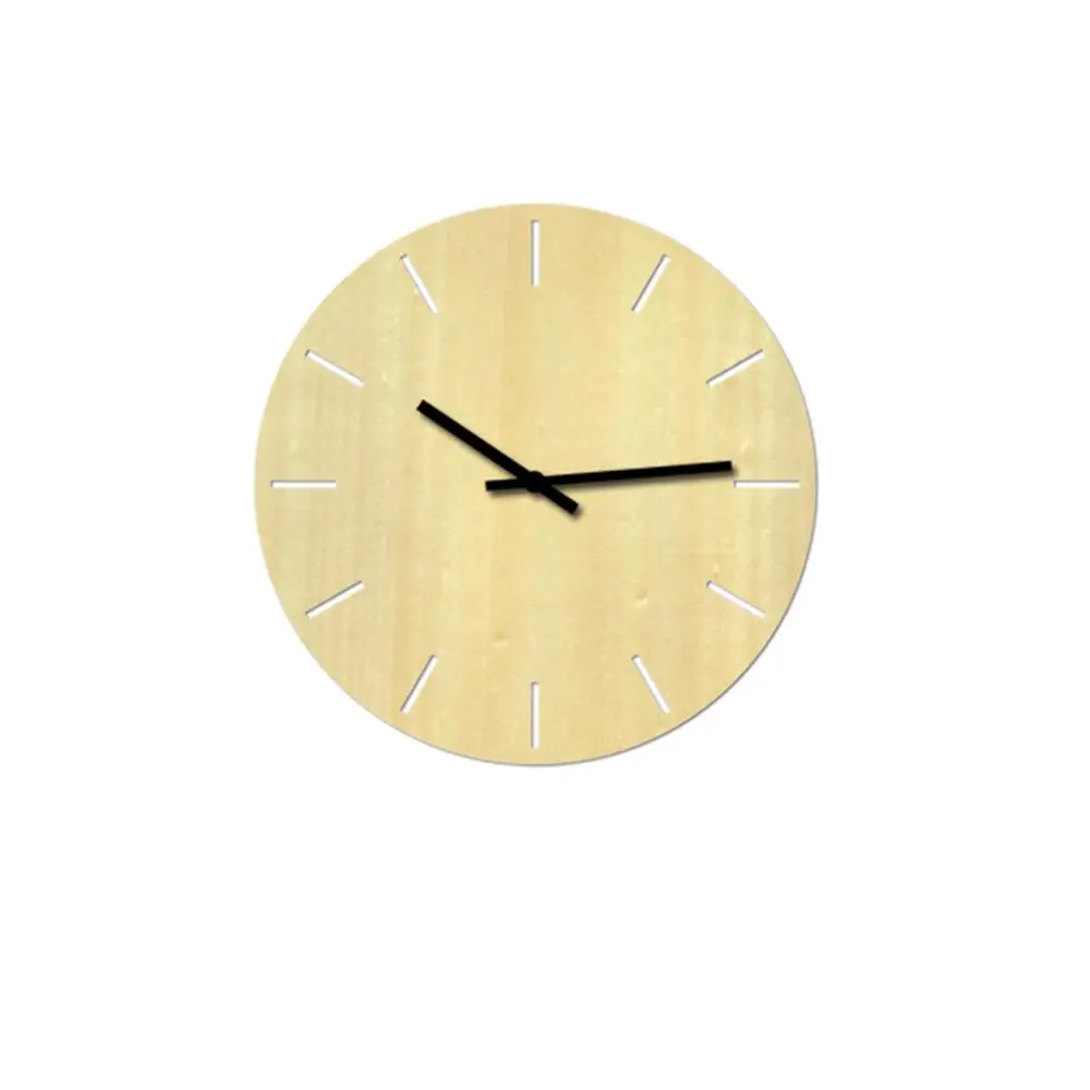 24CM Kitchen Wooden Living Room Fashion Wall DIY Watch Clock Digital Home Decor - Цвет: 5