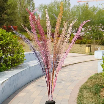 

10Pcs Single Stem Delphinium 38.58" Length Simulation Plastic Bristlegrass for Wedding Home Decorative Artificial Flowers