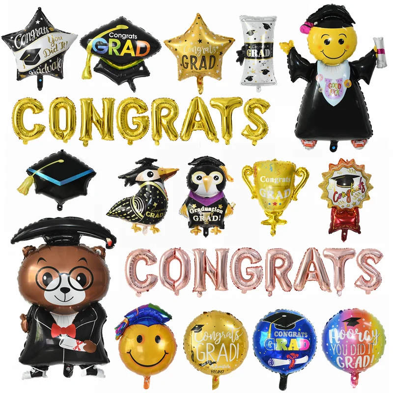 Выпускной Фольга шар Congrats письмо воздушный 2020 вечерние сувениры декорации фон
