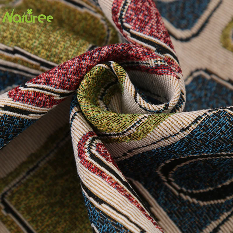 50 см* 150 см 50 см* 150 см национальный ветер ткань простой полиэстер хлопок пряжа окрашенная жаккардовая ткань для обуви материал