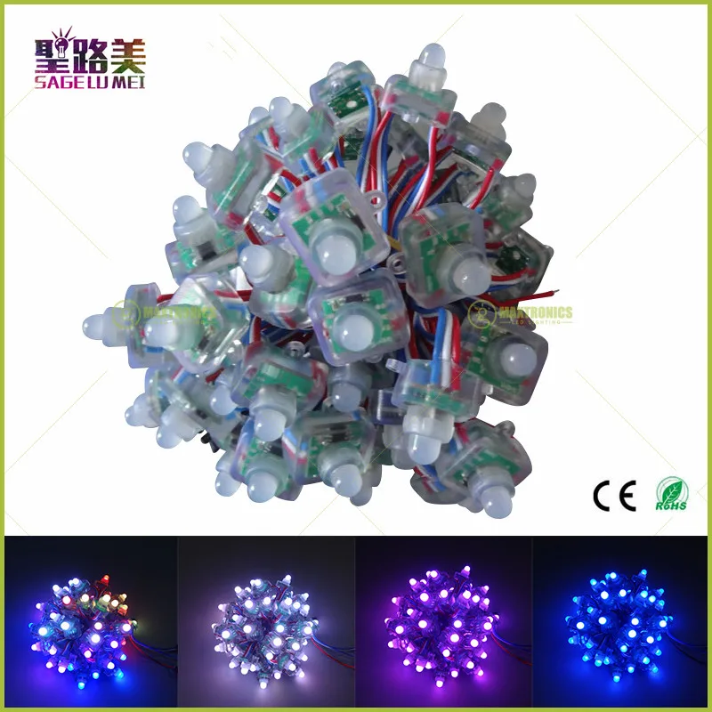 US $136.95 500pcs Dc5v Dc12v Ws2811 Square Led Pixels Modules T1515 12mm Led Module Lighting String Ip68 Waterproof Addressable Digital