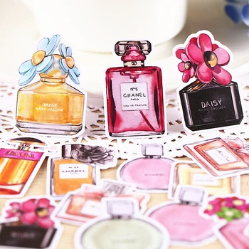 

28-40 PCS Fashion Girl Charm Perfume Lipstick Stickers Kawaii Decoration Sticker diy Diary Scrapbooking label sticker stationery