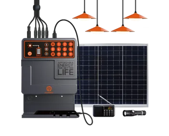 

Pay As You Go Mini Solar Home Lighting System PAYGO Home Solar Energy System with 4 Lights for Rural Electricity