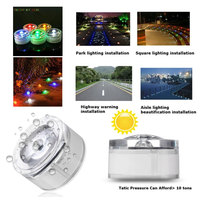 Солнечный 6LED открытый Подъездной Путь Шаг похоронен пейзаж для освещения сада