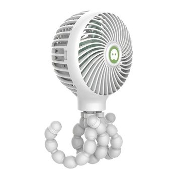 

Mini Handheld Portable Stroller Fan Clip-on Desktop Fan with Flexible Tripod for Stroller Student Bed