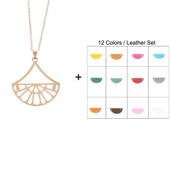 

Cremo Georgette Chain Necklace Women Pendants Charm Interchangeable Leather Charm Pendant Necklace Colgantes Rose Gold finish