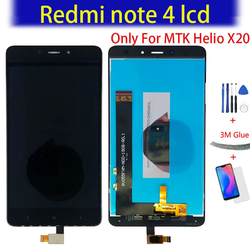 10-сенсорный экран Качество AAA ЖК дисплей + рамка для Xiaomi Redmi Note 4 замены ЖК-дисплея