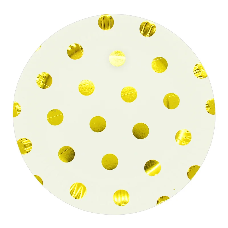 10 шт./лот, серебристые полосатые тематические бумажные стаканчики, одноразовая посуда, украшения для свадьбы дня рождения, детский душ для девочек и мальчиков - Цвет: Gold Dot