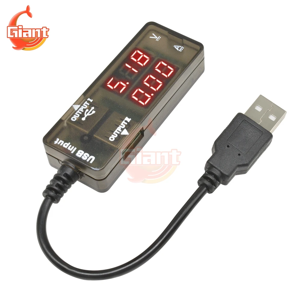 DC Цифровой вольтметр Амперметр мини креативный телефон USB тестер напряжение измеритель тока Портативный USB зарядное устройство Доктор мощность детектор - Цвет: Красный