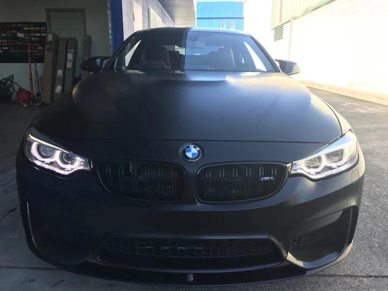 Black Satin Metallic Vinyl Wrap Film-8