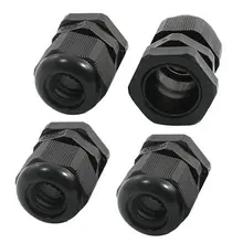 4 шт. Водонепроницаемый Регулируемый PG16 10-14 мм 38x28 мм черный кабели сальник