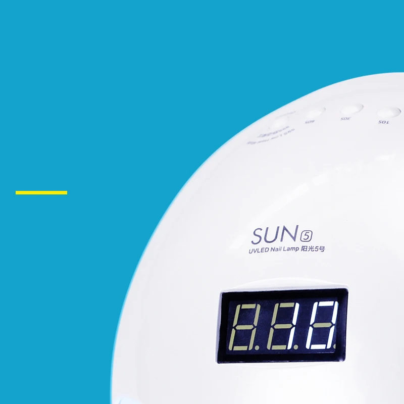 Sunshine № 5 ногтевых салонов для светодиодной ультрафиолетовой лампой, SUN5 сушилка лака для ногтей Клей нагревательная Лампа 48 Вт Чувствительная безболезненная