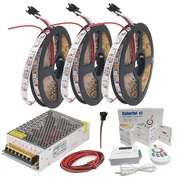 

WS2812B WS2812 RGB Led Strip Lights Colorfulx1 RGB Led Music Controller DC5V Led Transformer Kit 5m 10m 15m 20m 30Leds/m 60Leds/