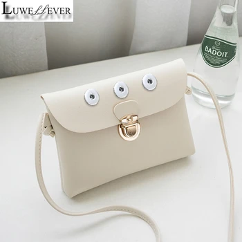 

Brand New 004 Bag Snap Button Purse Pu leather Wallet Bags Charms Bracelet Jewelry For Women Fit 18mm Button Shoulder Bags