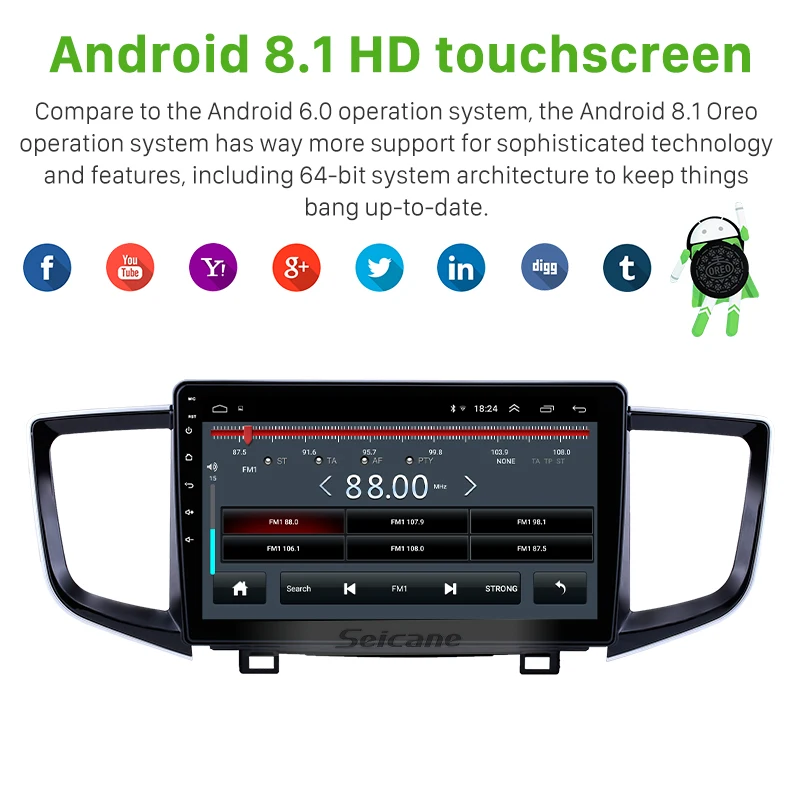 Best Seicane Car Stereo 2Din WIFI GPS Navi Android8.1 Autoradio Player Stereo for 2016 2017 2018 Honda Pilot support Mirror Link OBD2 4 Best Seicane Car Stereo 2Din WIFI GPS Navi Android8.1 Autoradio Player Stereo for 2016 2017 2018 Honda Pilot support Mirror Link OBD2 4