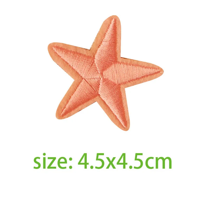 4.5x4.5cm 1pcs 1 шт. смешанные нашивки со звездами для одежды с железная, вышитая аппликация Милая нашивка эмблема на ткани для одежды DIY аксессуары для одежды - Цвет: 4.5x4.5cm 1pcs