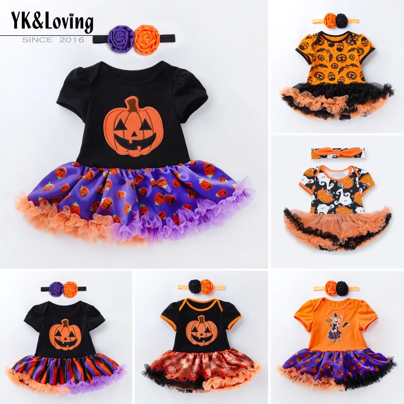 

Newborn to 2T Baby Tutu Bodysuit Halloween Outfit