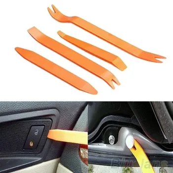 

4 uds car radio door clamp panel Settings dial remove audio mounting tool lever radio clamp panel