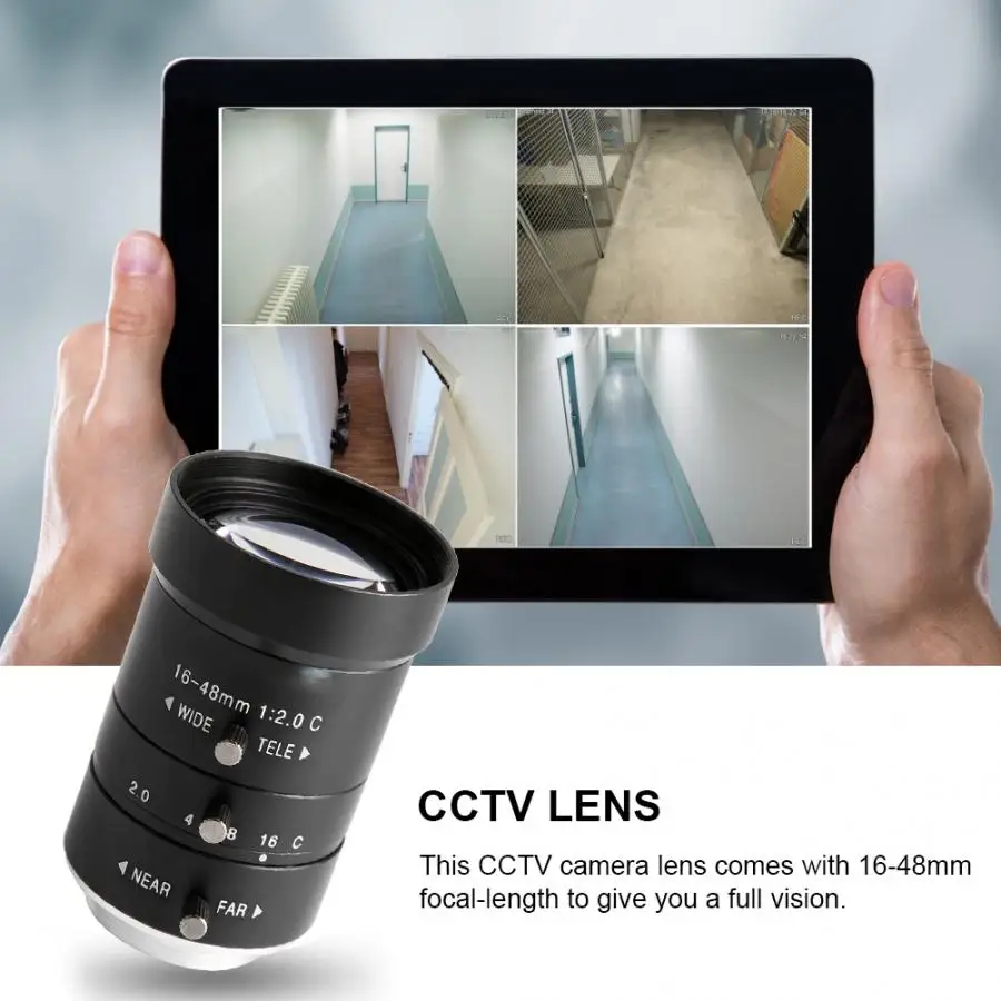 3MP 16-48 мм фокусное расстояние CCTV HD ручной объектив 2/3 C крепление для камеры видеонаблюдения CCTV аксессуары