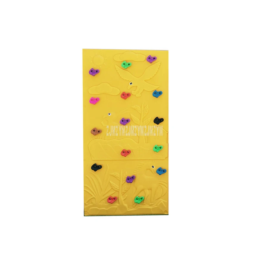 238*118cm Children Climbing Rock Wall Engineer Plastic Indoor/Outdoor Kindergarten Playground Large Rock Climbing Training Wall - Цвет: Цвет: желтый