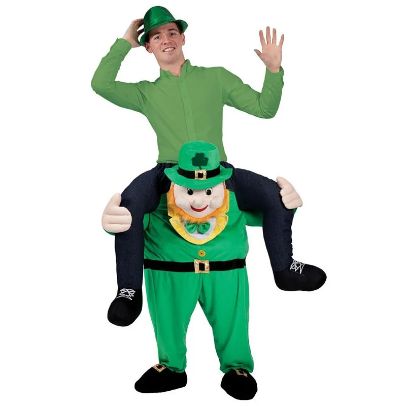 

Funny Cosplay Costumes Mascot Disfraz Ride On Green Man Pants Carry Walking Man Fancy-Dress Up Party Halloween Christmas Cosplay