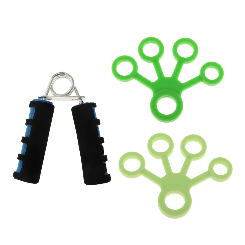 4 Packs Hand Grip Strengthener Finger Stretcher Strength & Dexterity Trainer Muscle Strengthening Training Tool