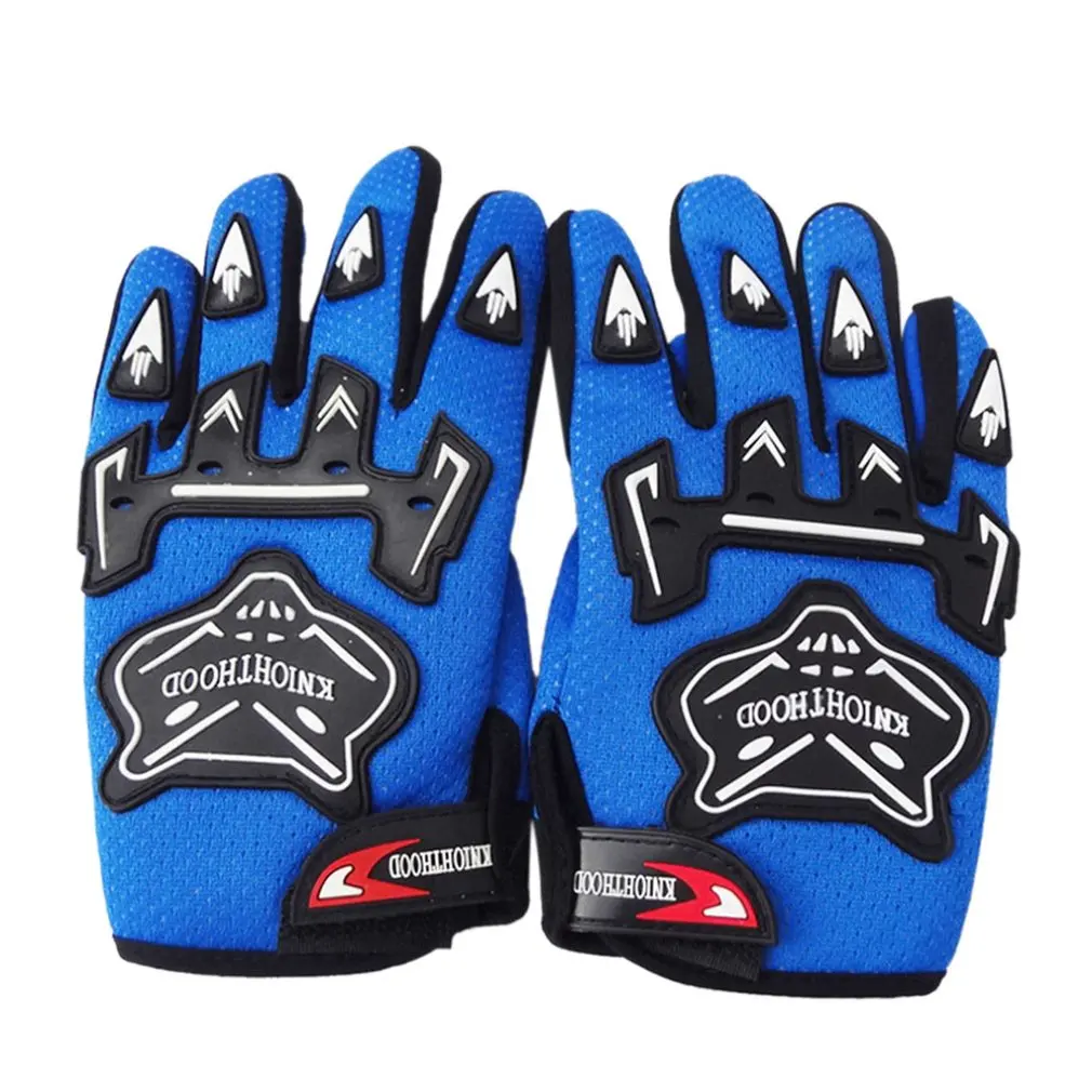 

Children Kids Outdoor Sport Gloves Full Finger Riding Gloves Off-Road Bicycle Motorcycle Breathable Grid Leisure Glove