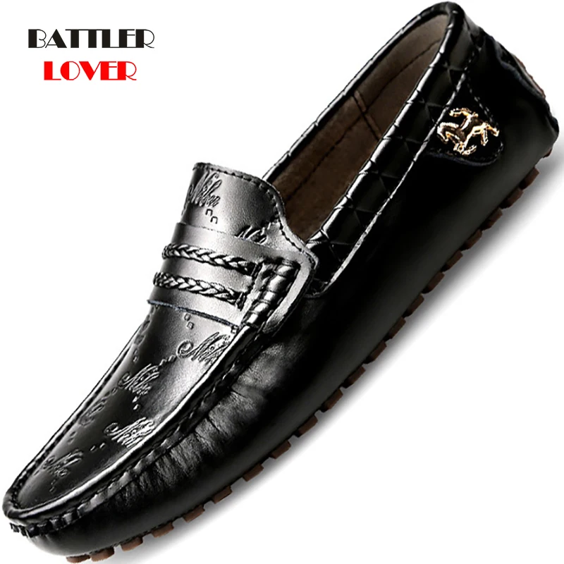 Size 37-49 Men Casual Shoes Fashion Man Shoes Genuine Leather Men Loafers Moccasins Slip On Men