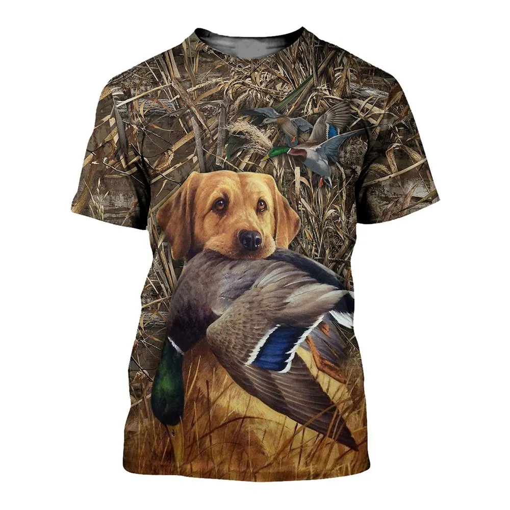 0-Camouflage Jungle Hunting Duck 3D Print T-Shirt Fashion Summer Casual Men's t shirt Funny Women Tee Streetwear Harajuku Clothing (5)