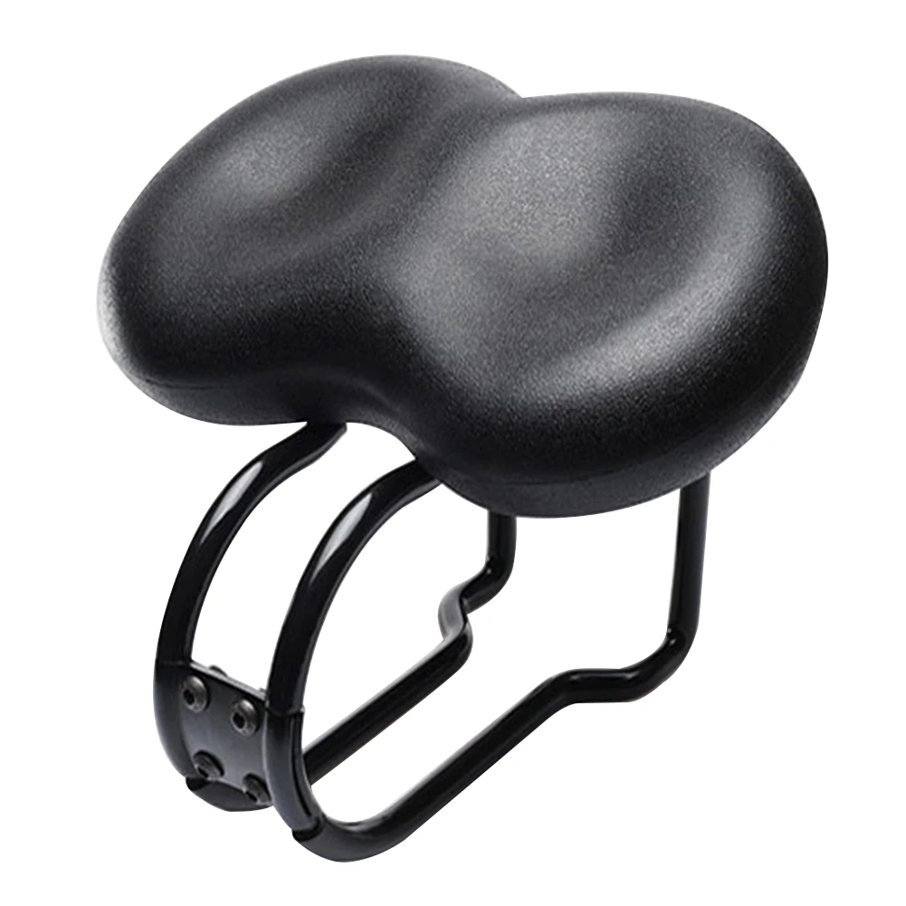 Universal Wide Cushion Big Bum Road Durable Noseless Cycling Bicycle Saddle Shockproof Flexible PU Seat Soft Mountain Bike Pad | Спорт и