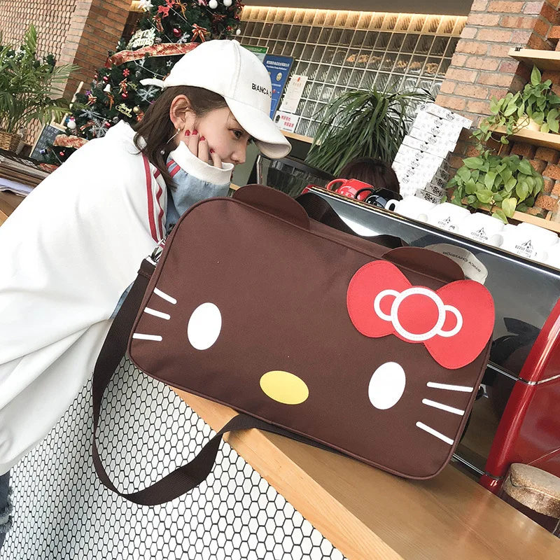 Fashion Womens Travel Bag Large Capacity Portable Crossbody Luggage Bag Backpack Cartoons Sports Shoulder Storage Bags Female