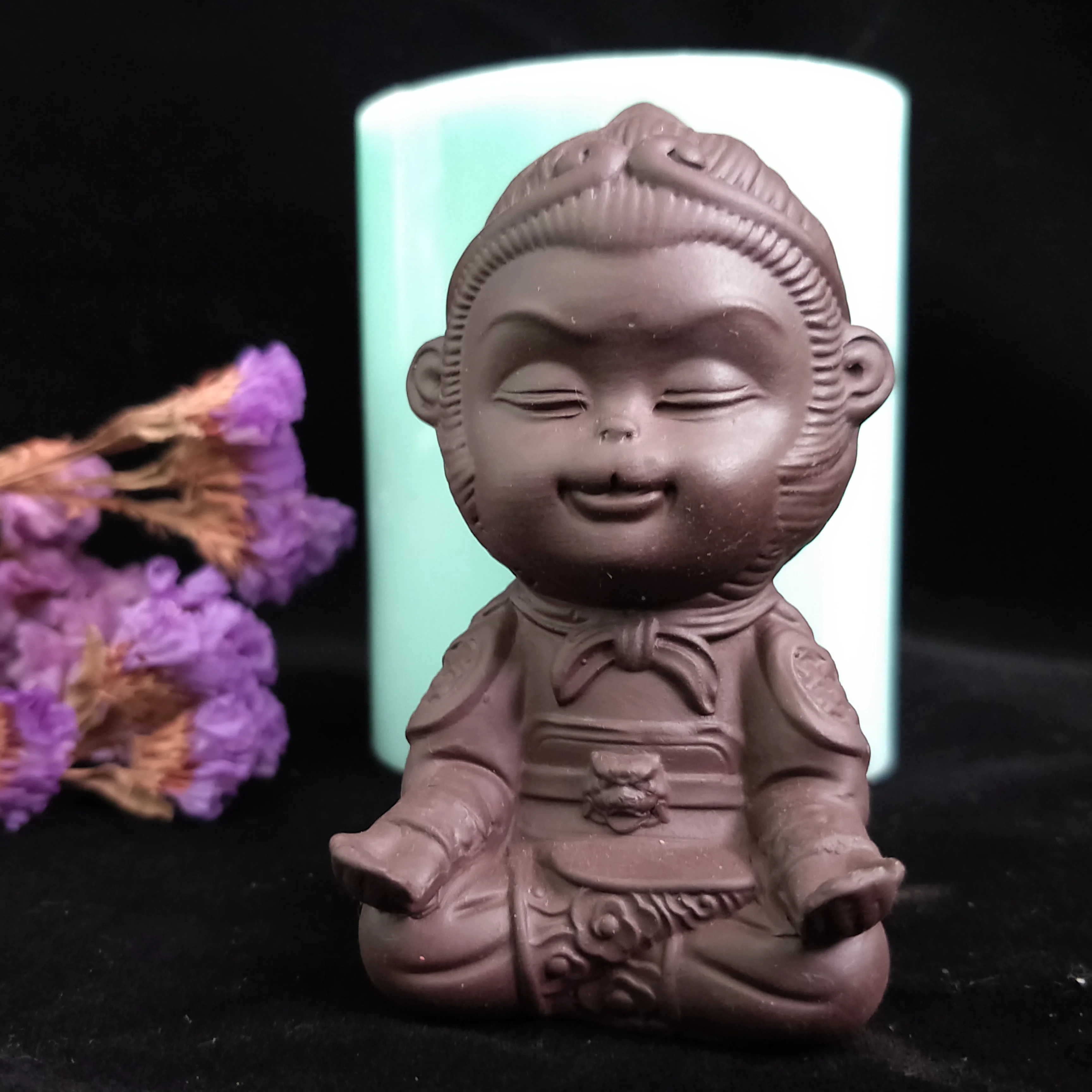 

DW0142 PRZY monkey Buddha silicone mold soap mould handmade soap making molds candle silicone mold resin clay mold