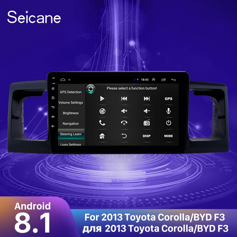 Seicane 9 дюймов 2din Android 8 1 Автомобильный GPS мультимедийный плеер стерео для 2013 Toyota