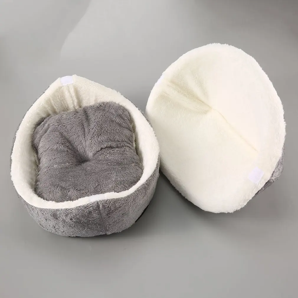  Warm Pet Bed House Hamburger Bed Disassemblability Windproof Pet Puppy Nest Shell Hiding Burger Bun