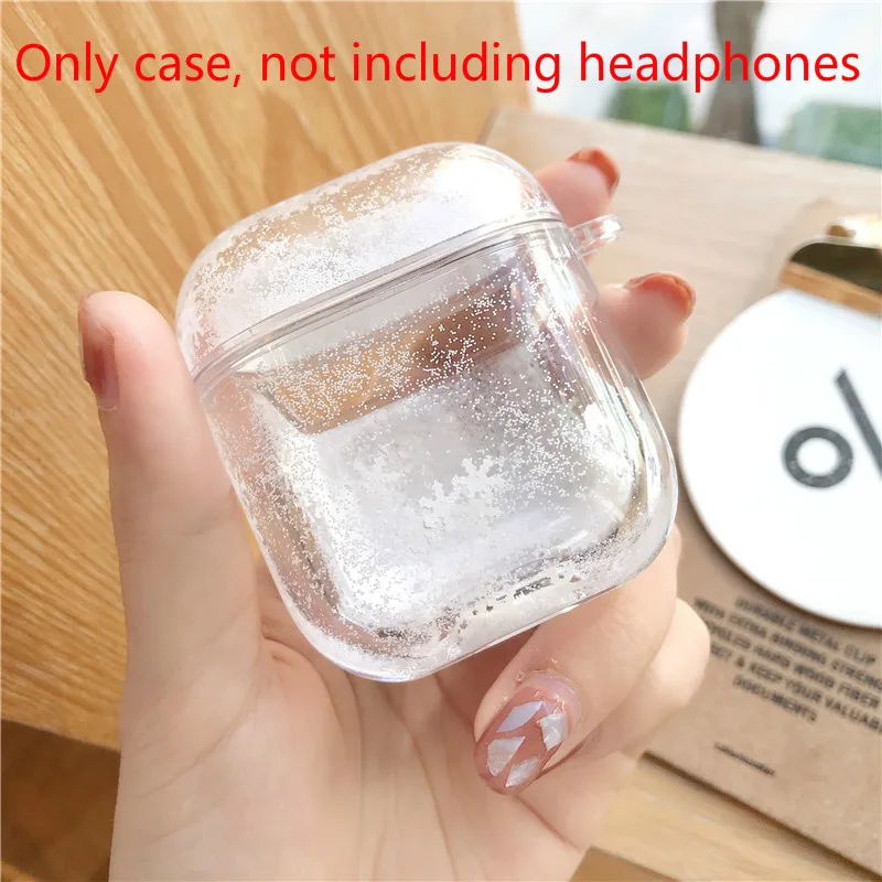 Жидкий блеск зыбучие пески Bluetooth наушники защитная оболочка для Apple AirPods беспроводные наушники зарядка Коробка Чехол аксессуары - Цвет: Белый