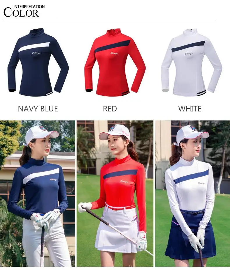 Golf Womens Shirts Team Sports Tops Golf Clothing Women's Shirt Pxg Long Sleeved Tennis T-Shirt Sportswear Plus Size