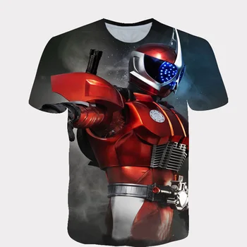 

New Baby Boys T Shirt Polyester Tops Tees For Boy Kamen Rider 3D Print Kids Outwear children Clothes Tops 4~14 Year Boys Clothes