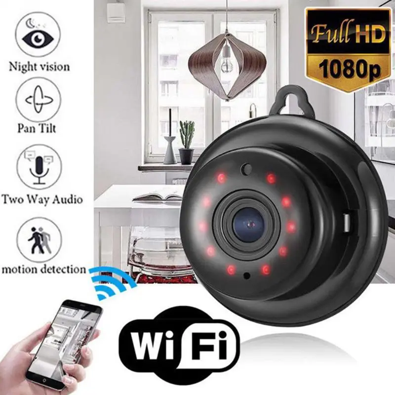 Мини WiFi IP камера HD 1080P умный дом камера безопасности ночное видение D08B