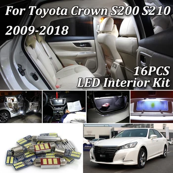 

16Pcs White Canbus led Car interior lights Package Kit for Toyota Crown S200 S210 LED Door License Plate light Kit (2008-2018)