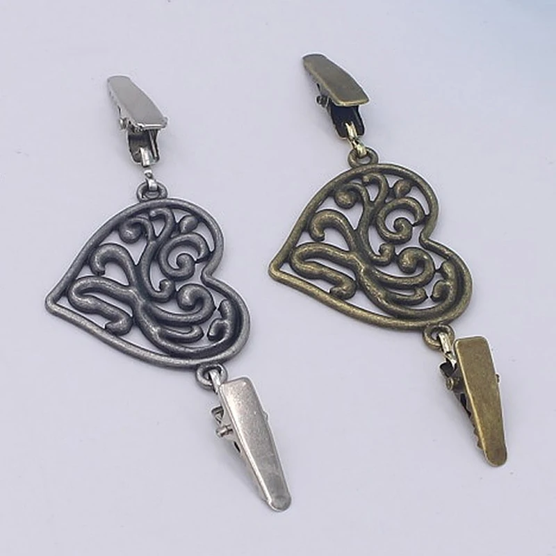 Шикарный ювелирный кардиган в форме сердца свитер зажим блузка воротник