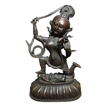 

LaoJunLu Red Buddha Statue Imitation antique bronze masterpiece collection of solitary Chinese traditional style jewelry