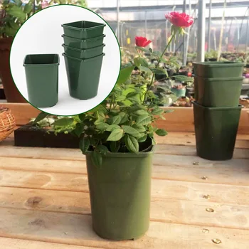 

5pcs Flower Pot Planter Figurines Plastic Flower Succulent Plants Garden Indoor Outdoor Herb Planter Pots Home Decoration