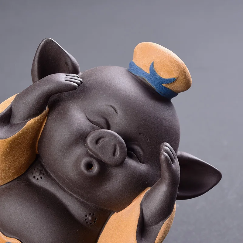 

Tea Set Gardening Cute Pig Tea Pet Ornaments Redware Creative Arts And Crafts Tea Play Tea Insect Tea Solid Accessories