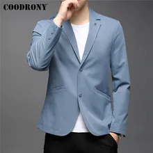 Coodrony blazer masculino c8109, jaqueta casual estilosa de outono inverno para homens roupas de negócios casaco de blazer