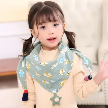 

Baby Scarf Winter Autumn Kids Cotton Wild Scarf Girls Boys Triangle Scarves Print Bib Neckerchief Children's Scarves New Arrival