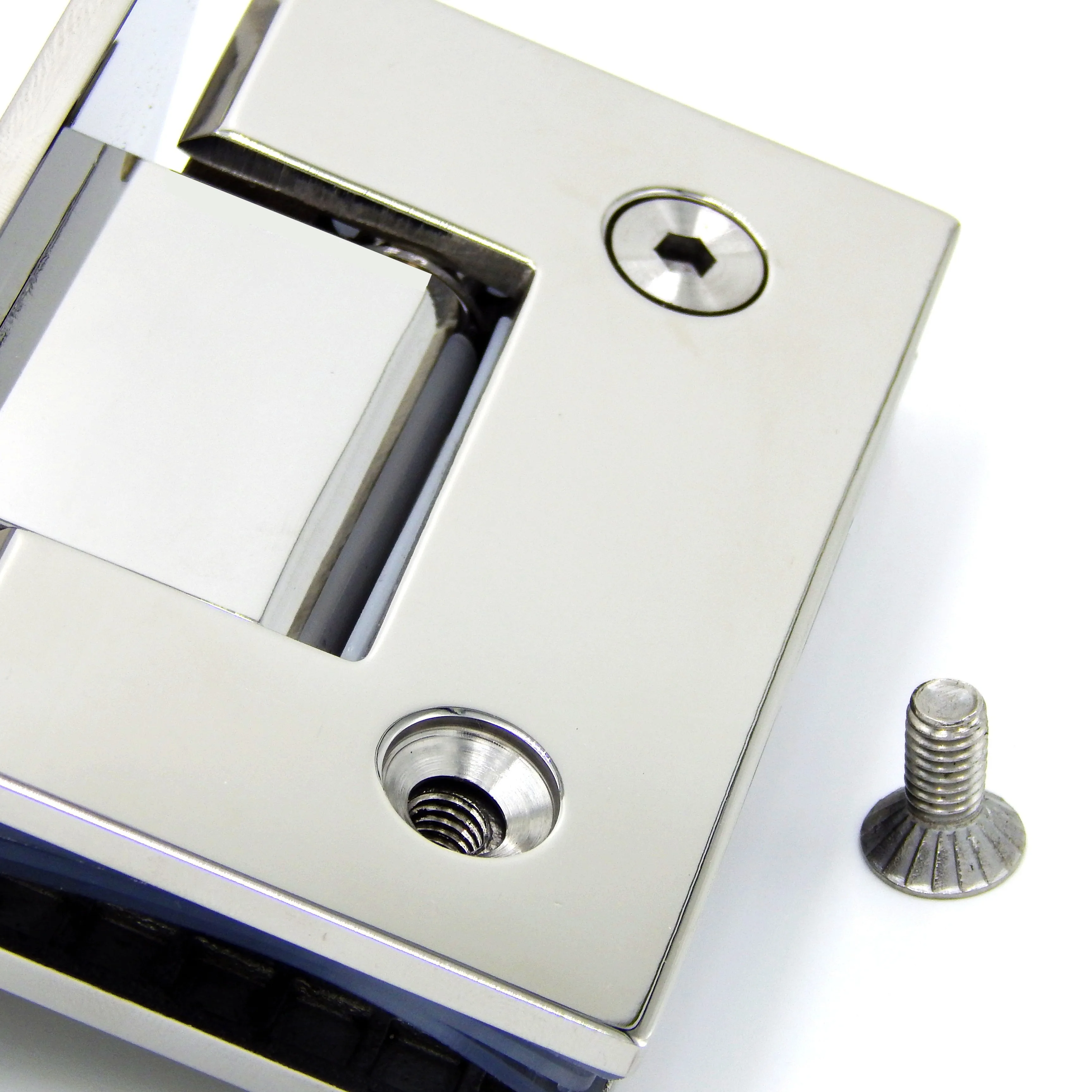 2 PCS Set Stainless Steel 90 Degrees of Bathroom Clamp Mirror Light Mirror Bathroom Door Hinges Folding Glass Clip Package Mail