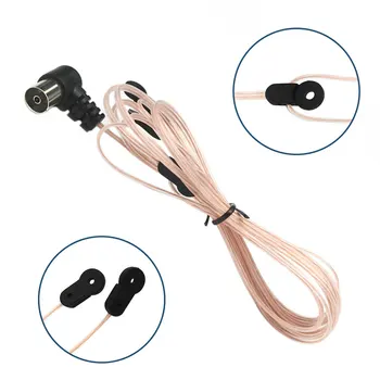 

75 Ohm For Receiver Home FM Dipole Radio Antenna T Shape Accessories Connector HD Indoor Use Stereo Transparent Male Sound